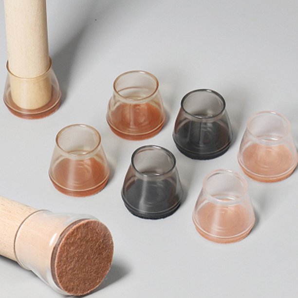 Protectores para patas de sillas de 21-30 mm con parte inferior de teflón, 6 protectores redondos de silicona para patas de sillas, fundas para patas de muebles, deslizadores de teflón de 1" para resistencia a los arañazos y elásticos Rojo Verde
