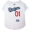 Pets First MLB Los Angeles Dodgers Mesh Jersey for Dogs and Cats - Licensed Soft Poly-Cotton Sports Jersey - Large