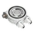 thumbnail image 2 of Oil Cooler Filter Sandwich Plate Thermostat Adapter Set 3/4in 16‑UNF AN10 M18x1.5mm Fitting Universal for Car, 2 of 9