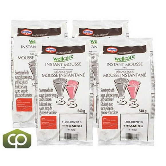 Oetker Mélange Mousse Tiramisu Instantané Wellcare 540 G/19 oz (4/caisse) - Fabriqué au Canada