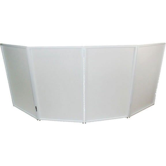 ProX XF-4X3048 DJ FACADE 4x White Collapse and Go Facade Panels with Carry Bag, Black & White Scrims