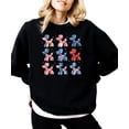 thumbnail image 2 of Patriotic Balloon Dogs Sweatshirt for Women, Teens, and Kids Fun Red White & Blue Sweater Black Sweatshirt Adult Medium, 2 of 4