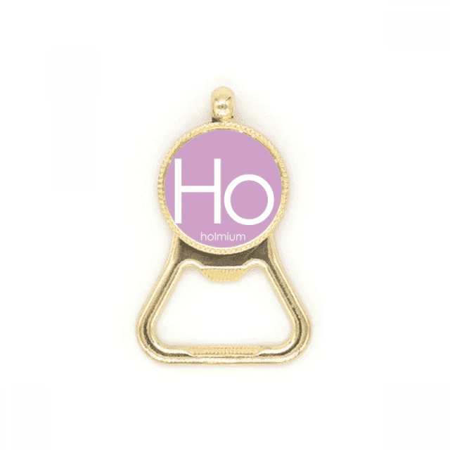 Chestry Elements Period Table Lanthanide Holum Ho Beer Bottle Cap Opener Stainless Steel Key Chain