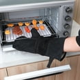 thumbnail image 4 of Black Leather BBQ Gloves for Kitchen Use Premium Heat and Fire Resistant Cowhide Welding Gloves 7.5 Inches, 4 of 8