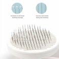 thumbnail image 3 of Pet Cat Comb Stainless Steel Needle Pet Cleaning Needle Comb Dog Hair Removal Brush One-Button Self-Cleaning Function(Mysterious Gray), 3 of 5