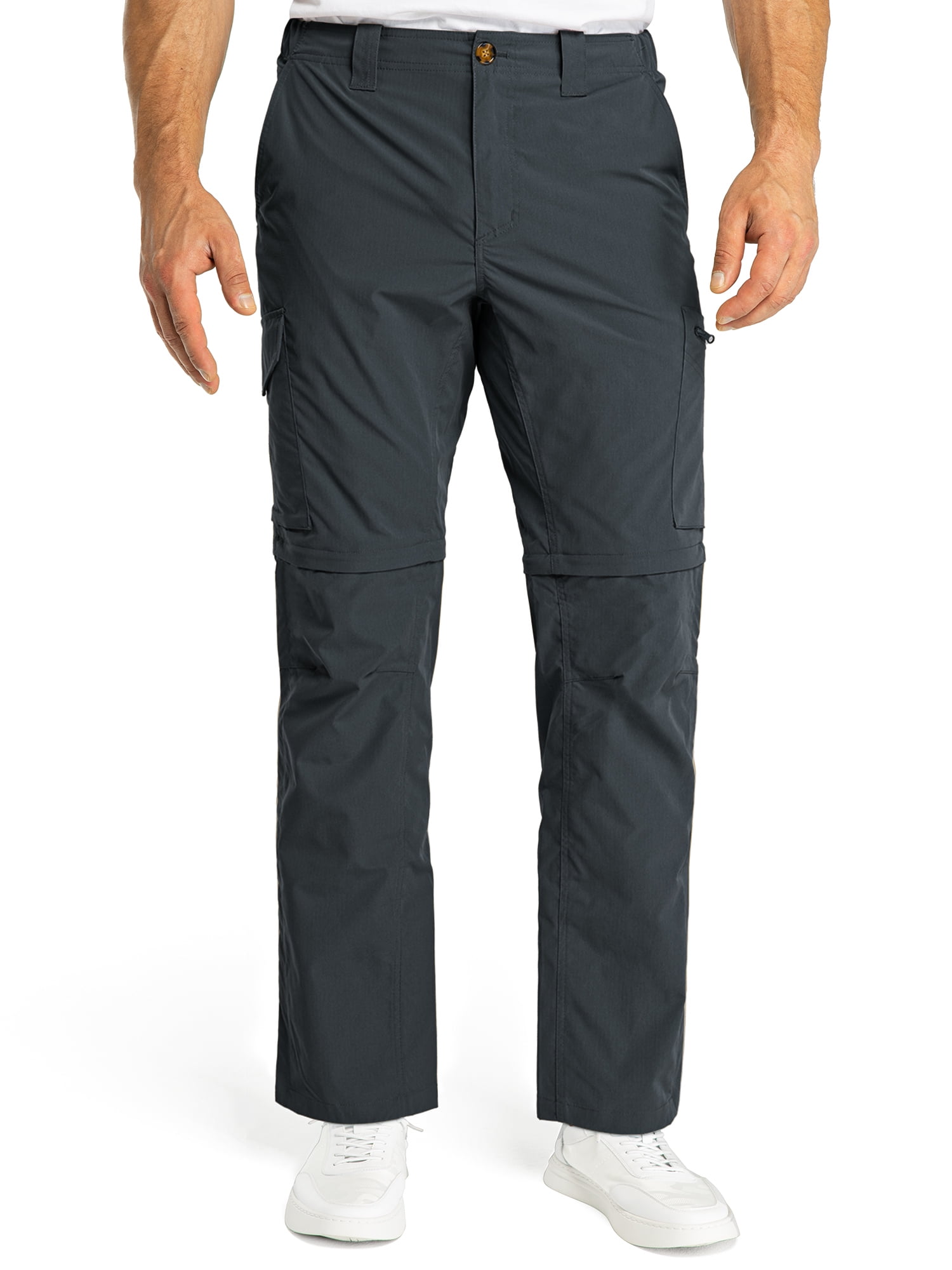 Chrisuno Men's Waterproof Hiking Pant Outdoor Softshell Fleece Lined Cargo Insulated Work Pants