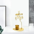 thumbnail image 4 of Spinning Candle Holder with Tray, Glod Carousel Candle Spinner, Rotating Metal Tea Light Candle Holder for Table Centerpiece, Christmas, Valentine's Day, Party Decor, Gift, 4 of 7