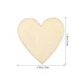 thumbnail image 3 of 50pcs 30mm Blank Heart Wood Slices Discs for DIY Crafts Embellishments (Wood Color), 3 of 3