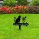 thumbnail image 4 of Estaca de arte de metal para jardín al aire libre | Decoración de silueta de animal y letra de hierro | Diseño hueco resistente a la intemperie | Enchufe de tierra fácil | 1 Pieza de Adorno de, 4 of 6