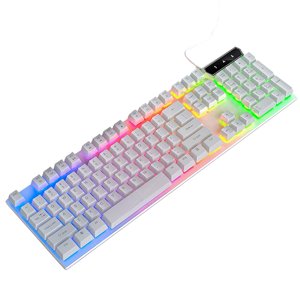 LED Allumé en arrière USB Clavier de jeu de mode de clavier mécanique de jeu fil de clavier de jeu