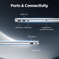 thumbnail image 4 of HP 15.6 inch FHD IPS Laptop, Intel Core i3-N305 8-Core, 8GB RAM, 256GB SSD, Win 11 Pro, Silver, w/Accessory, 4 of 8