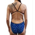 thumbnail image 2 of TYR Women's Team Check Cutoutfit One Piece Swimsuit, Blue, 32, 2 of 2