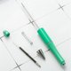 thumbnail image 4 of 20Pcs DIY Beaded Pens Rotating Plastic Beaded Ballpoint Pen Shaft for DIY Pen Decoration Supplies Office School(Green), 4 of 5