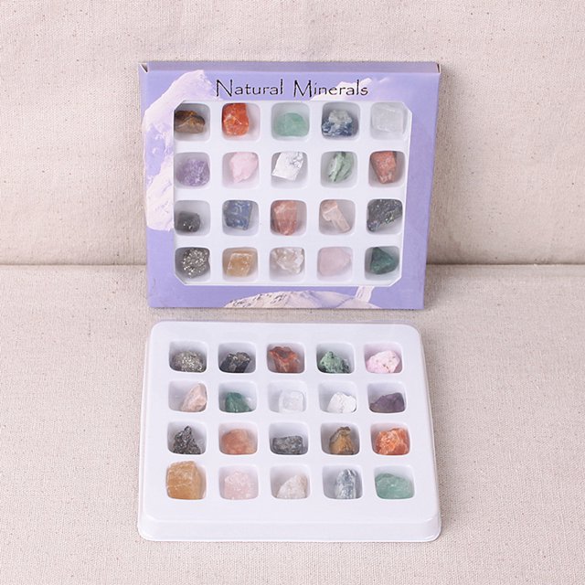 20 Piezas De Calendario De Adviento De Navidad, Juguete De Cuenta Regresiva, Piedra De ágata De Cristal Natural, Minerales Y Fósiles, Calendario, Caja Ciega, Juguete Para Niños ANGGREK Otros