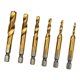 thumbnail image 4 of Juego de brocas rechonchas de vástago hexagonal Zulema Brocas helicoidales de precisión de acero dorado, 4 of 6