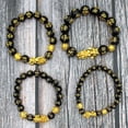 thumbnail image 4 of Pulsera valiente con mantra de seis caracteres, transferencia 3D, pulsera Piccolo de oro duro, drenaje, 4 of 4