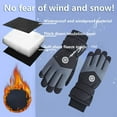 thumbnail image 5 of Winter Ski Snow Gloves for Men, Women, Youth | Touchscreen & Waterproof Cold Weather Hand Warming Gloves Winter Work Gloves,Color:Black, 5 of 6