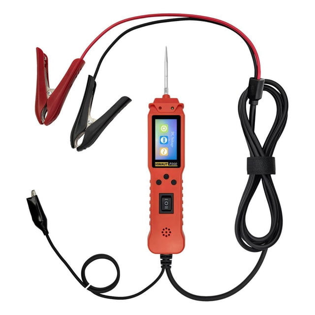12V 24V Automotive Circuit Tester Power Probe, Electrical Continuity & Voltage Lamp Testing Tool with 2M Cable for Car Truck Motorcycle Diagnostics & Repair