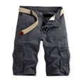 thumbnail image 4 of xiaxaixu Men Cargo Shorts, Button Zipper Closure Solid Summer Shorts Streetwear with Pockets, 4 of 6