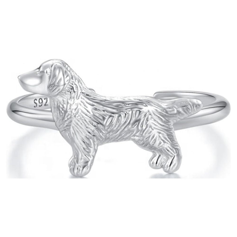Anillo Ajustable De Plata De Ley Dachshund, Joyas Para Amantes Del Perro, Anillo Para Perros