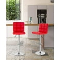 thumbnail image 3 of BestOffice Bar Stool with Adjustable Height, Red, Set of 2, 3 of 7