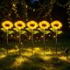 thumbnail image 1 of Luz Solar Exterior de Girasol, Paquete de 5, Decoración de Jardín LED Impermeable con Encendido/Apagado Automático para Patio, Pasillo, Boda, Fiesta, Blanco Cálido, 1 of 8