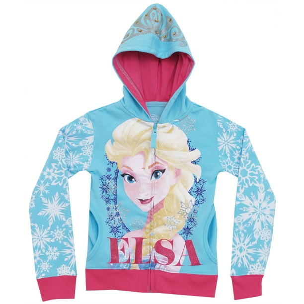Disney Frozen Elsa Disney Movie Juvy Little Girls Zip Up Fleece Hood