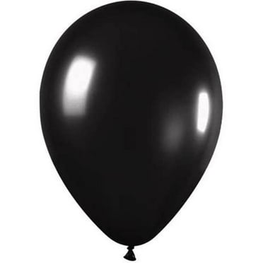 5 inch Sempertex Metallic Black Latex Balloons (100 Pack) - Party Supplies Decorations