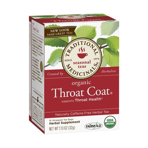 Traditional Medicinals Organic Throat Coat Herbal Tea Bags - 16 Ea