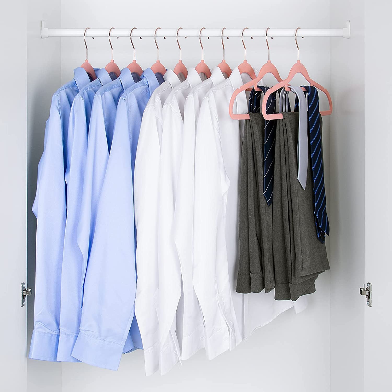 Rebrilliant Oaklee Non-Slip Plastic Velvet Hanger Packs - Heavy Duty Felt  Hangers with Stainless Steel Swivel Hooks & Reviews
