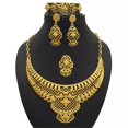 thumbnail image 2 of 24K Dubai Gold Plated Jewelry Set For Women, Wedding Jewelry Set, African Jewelry, Arab Jewelry, Gift For Her, Gift For Mom, 2 of 5