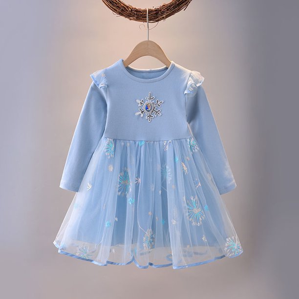 Vestidos de niña moda primavera y otoño moda niña vestidos de princesa vestidos de malla para niños tendencia