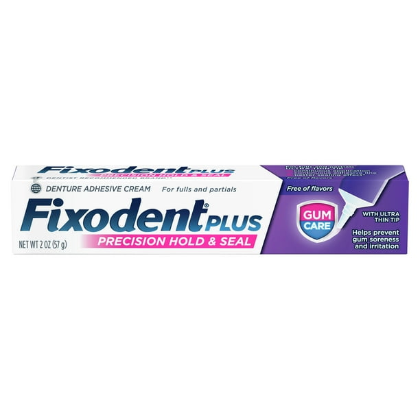 Fixodent Plus Gum Care Precision Hold & Seal Adhesive Cream, 2 oz