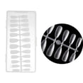 thumbnail image 4 of 504 Piezas de Plástico Transparente Manicura de Uñas Falsas de Uñas Portátil Operación Simple para Bodas Salón Fi Mujeres almendra Colcomx Uñas postizas transparentes, 4 of 8
