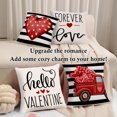 thumbnail image 6 of FEOYA Linen Pillows Cover 18x18 Inch Throw Pillow Cases Valentine 's Day Pillowcases Printed Pillow Covers Sofa Cushion Covers for Holiday Couch Home Indoor Outdoor Decorations Bedroom, 6 of 7