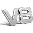 thumbnail image 3 of Emblème Chrome V8 avec Lettrage 3D pour Voiture - Tuning, 3 of 5