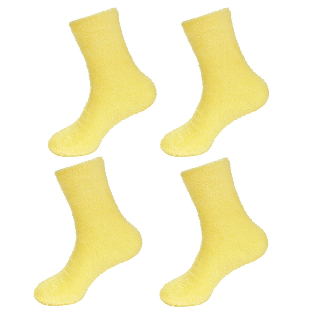 BambooMN - Women's Fuzzy Soft Colored Cozy Plush Warm Fluffy Socks ...