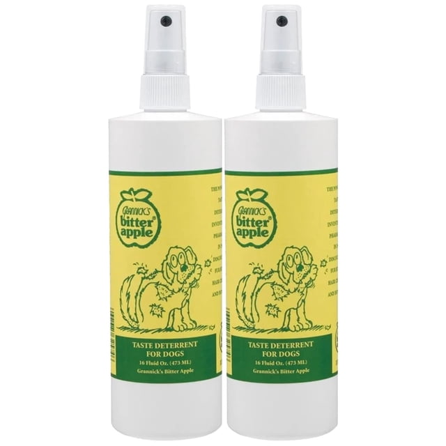 Spray disuasivo para perros Grannick's Bitter Apple 473 ml, paquete de 2