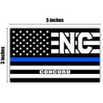 thumbnail image 2 of Concord NC North Carolina Cabarrus County Thin Blue Line Stealthy USA Flag - Honoring Law Enforcement Officers Flags - Blue Lives Matter Euro Decal Bumper Sticker 3M Vinyl 3" x 5", 2 of 3