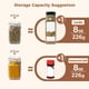thumbnail image 3 of Juego de tarros de vidrio ComSaf de 240 ml con tapa hermética, 12 unidades, para cocina, 3 of 9