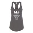 thumbnail image 2 of Wild Bobby, All I Need is Jesus & Coffee Inspirational/Christian Women Racerback Tank Top, Dark Grey, Small, 2 of 6