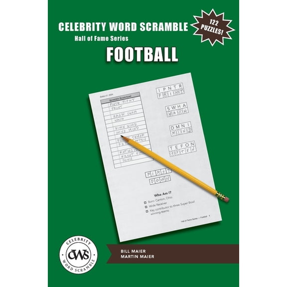 Celebrity Word Scramble Hall of Fame Series Football, (Paperback)