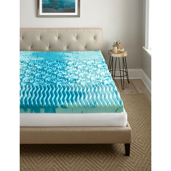 Contura 4 Inch GelLux Gel Infused Cooling Foam Mattress Topper, Full