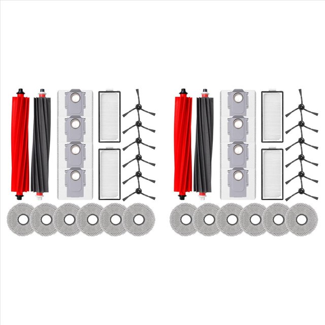 2Conjunto para Q Master Robot Aspirador Cepillo Lateral Principal Filtro Hepa Paño de Fregona Bolsas de Polvo Piezas de Repuesto