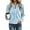 Light Blue #14, variant on Knit Jacket for Women Full Zip Mock Neck Solid Coat Fall Winter Causal Loose Jacket, M