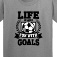 thumbnail image 4 of Inktastic Soccer Life is More Fun with Goals Youth T-Shirt, 4 of 5