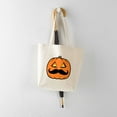 thumbnail image 5 of CafePress - Mustache Pumpkin Tote Bag - Unisex Canvas Tote Bag, Beige, 1-Piece, 5 of 7