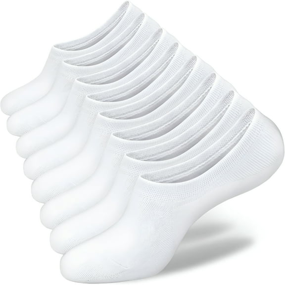TELOLY Womens No Show Socks 4-8 Pairs Low Cut Non-Slip Socks Invisible Cotton Liner Socks