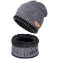 thumbnail image 1 of GRNSHTS Warm Winter Beanie Hat & Scarf Set Stylish Knit Skull Cap for Men Women (Grey), 1 of 6
