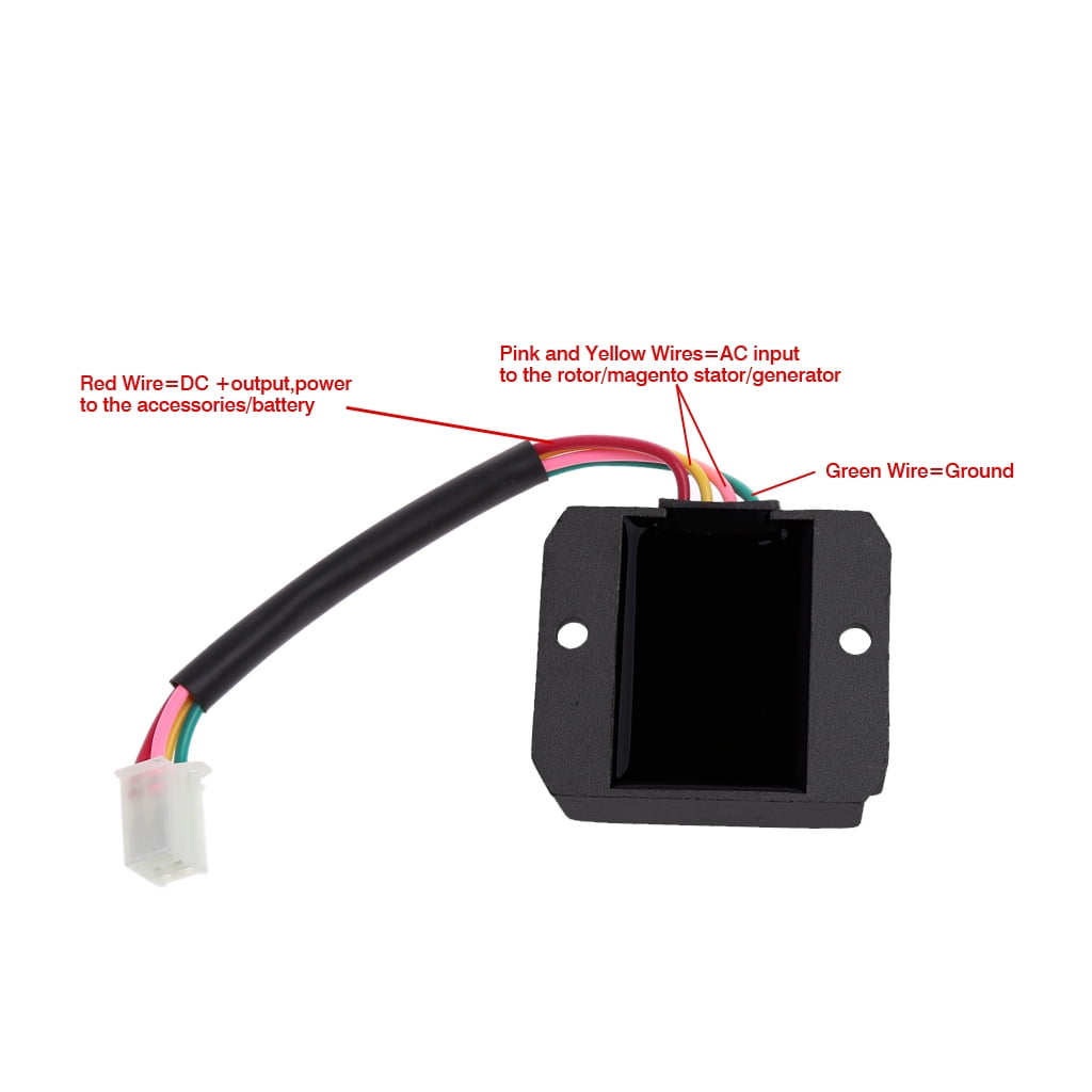 RUTU 4-Wire Full Wave Universal Voltage Regulator Rectifier - 12V For Motorcycles, ATVs, Boats